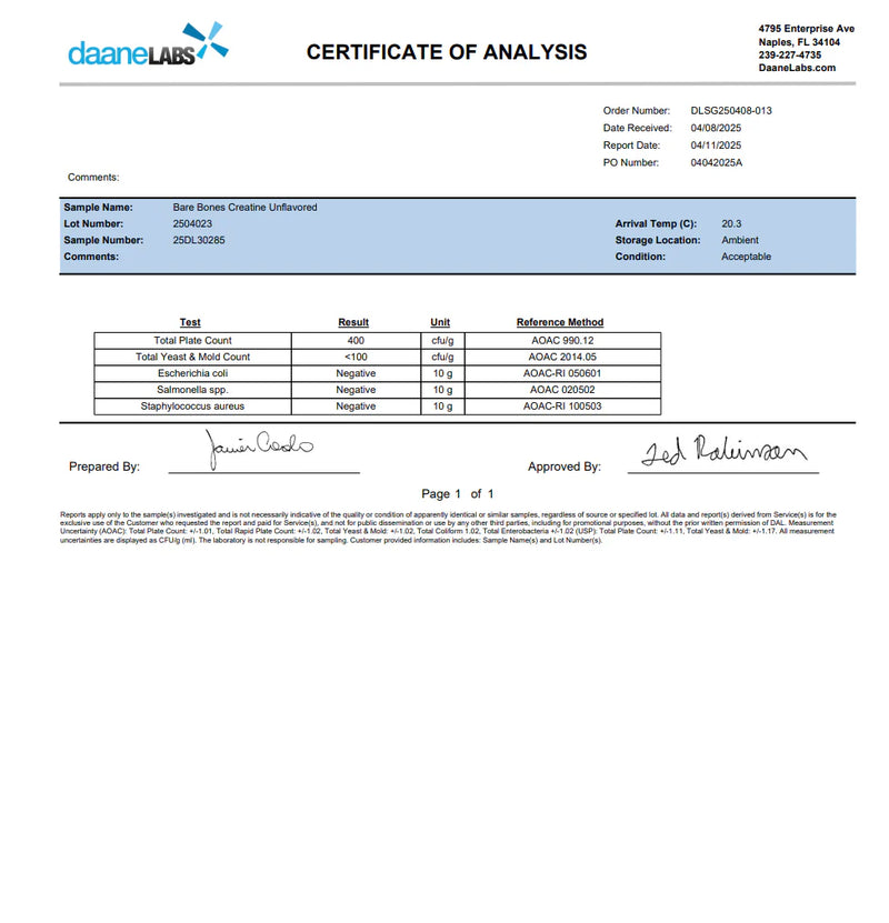 Creatine Monohydrate - Unflavored, 100 Servings