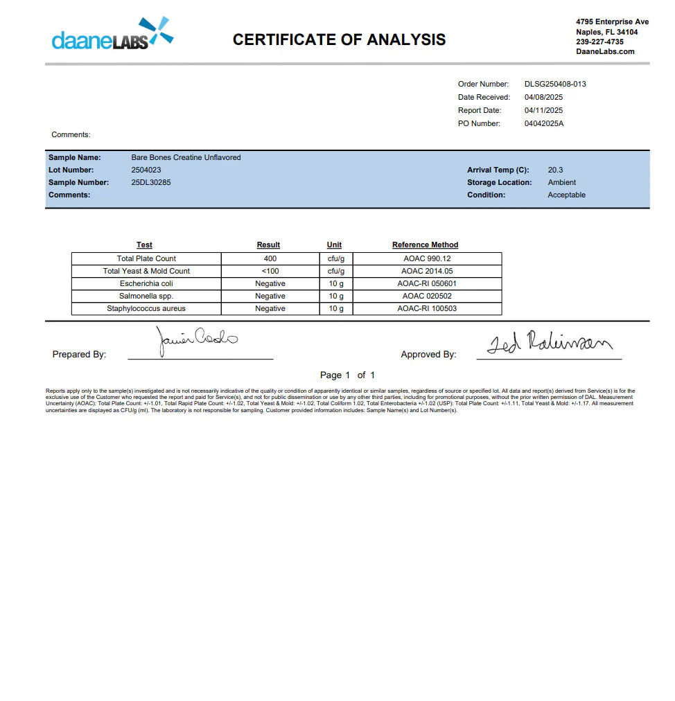 Creatine Monohydrate - Unflavored, 100 Servings